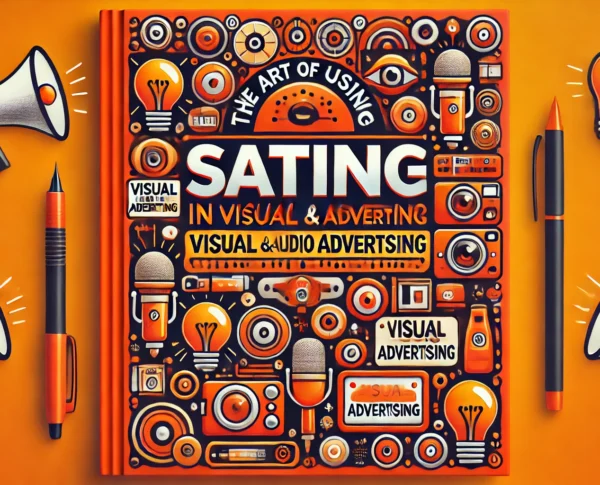 The Art of Using Satire in Visual and Audio Advertising – A creative representation of tools and concepts used in crafting impactful satirical ads.