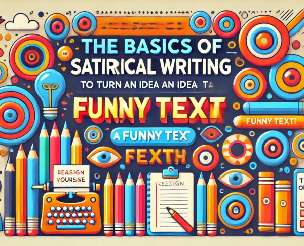 The Basics of Satirical Writing: Learn how to transform ideas into witty, engaging texts that captivate and entertain your audience.